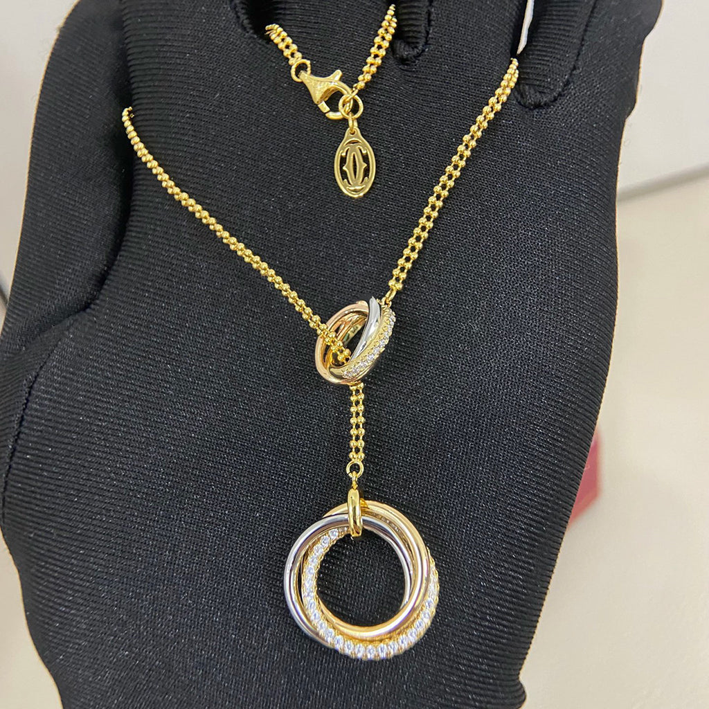 [Stars Jewelry]TRINITY DIAMONDS NECKLACE