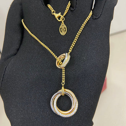 [Stars Jewelry]TRINITY DIAMONDS NECKLACE