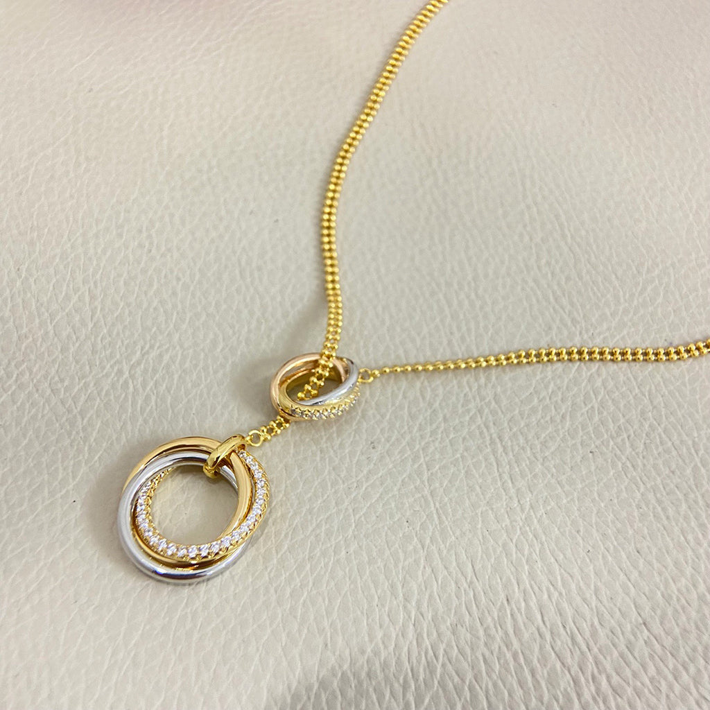 [Stars Jewelry]TRINITY DIAMONDS NECKLACE