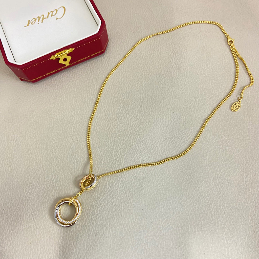 [Stars Jewelry]TRINITY DIAMONDS NECKLACE