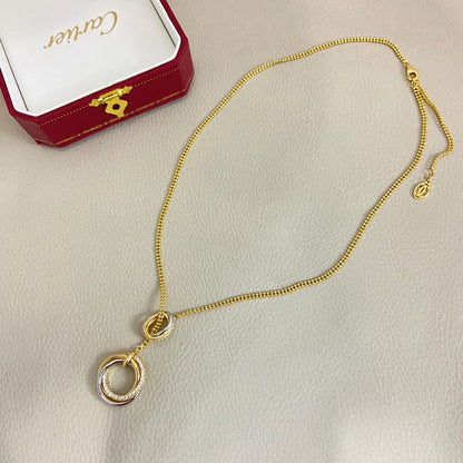 [Stars Jewelry]TRINITY DIAMONDS NECKLACE