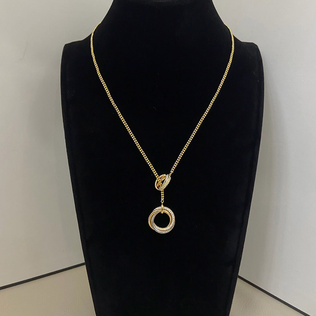 [Stars Jewelry]TRINITY DIAMONDS NECKLACE