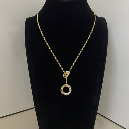 [Stars Jewelry]TRINITY DIAMONDS NECKLACE