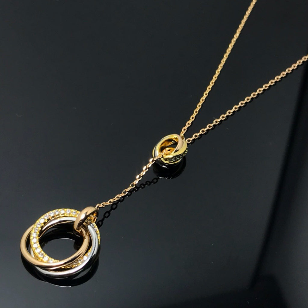 [Stars Jewelry]TRINITY DIAMONDS NECKLACE