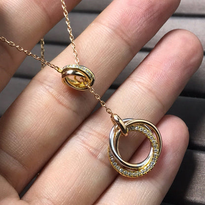 [Stars Jewelry]TRINITY DIAMONDS NECKLACE