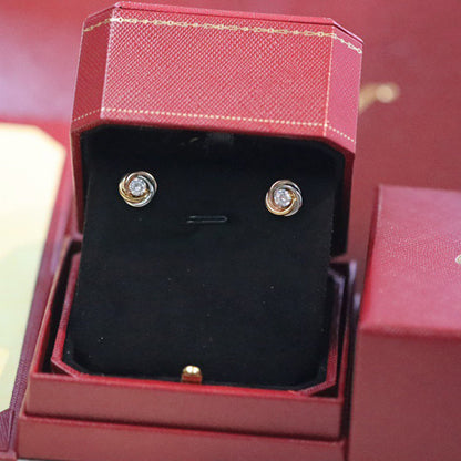 [Stars Jewelry]TRINITY STUD DIAMOND EARRINGS