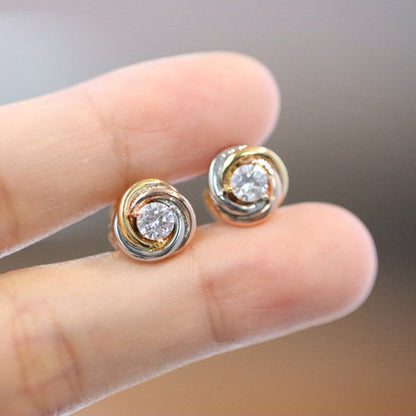[Stars Jewelry]TRINITY STUD DIAMOND EARRINGS