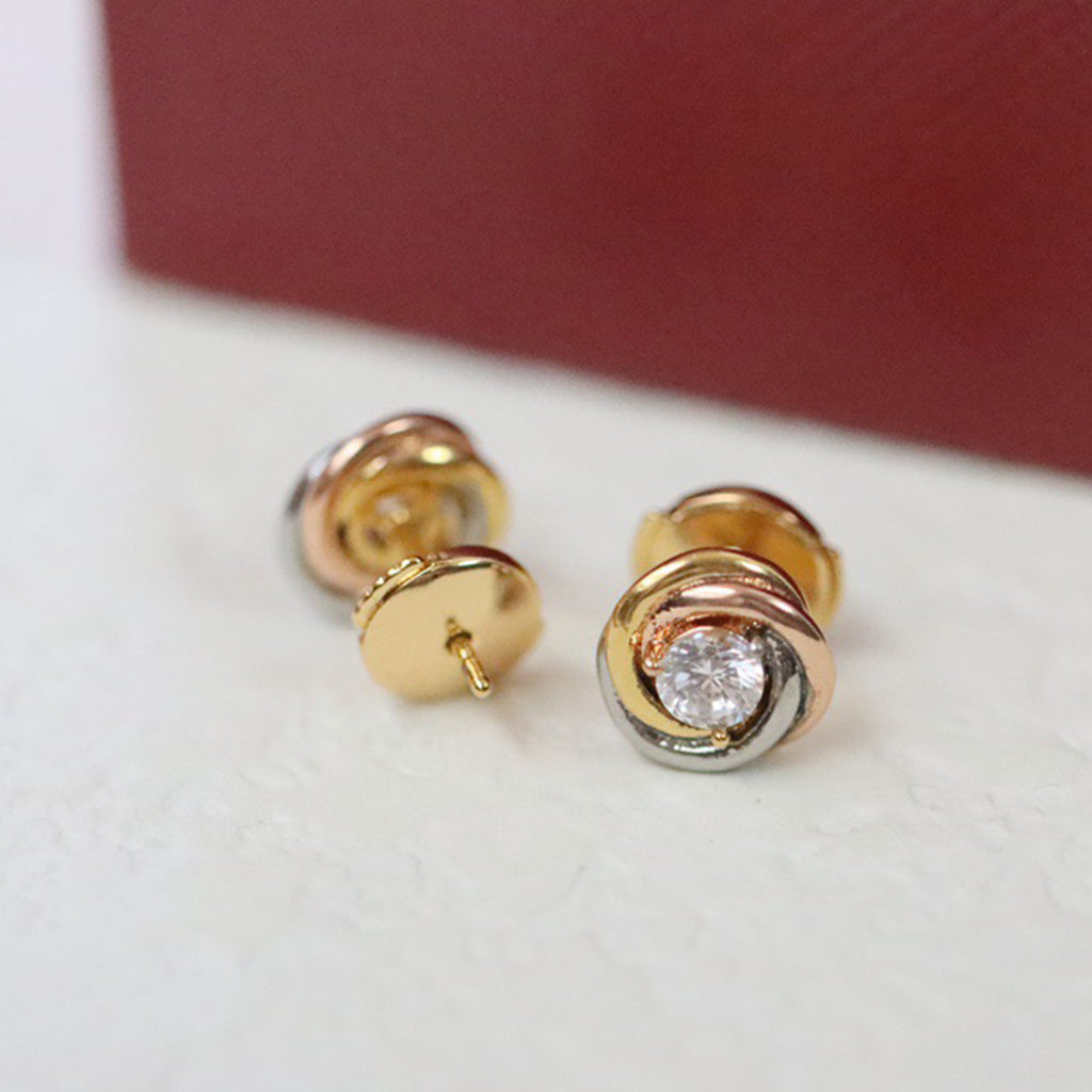 [Stars Jewelry]TRINITY STUD DIAMOND EARRINGS