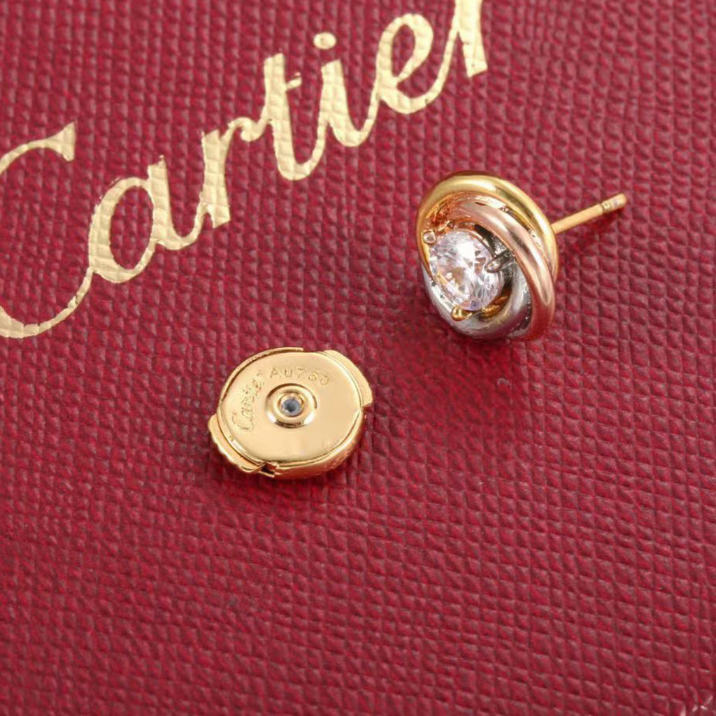 [Stars Jewelry]TRINITY STUD DIAMOND EARRINGS