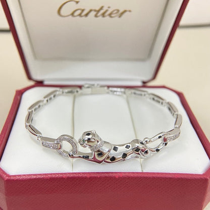 [Stars Jewelry]PANTHERE HALF DIAMOND ON CHAIN BRACELET