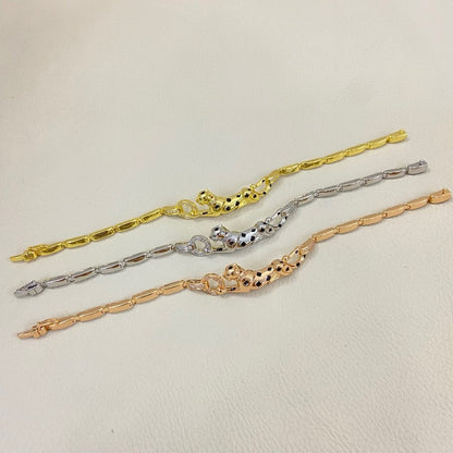 [Stars Jewelry]PANTHERE HALF DIAMOND ON CHAIN BRACELET