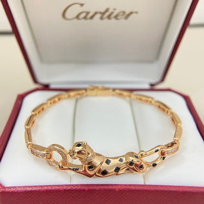 [Stars Jewelry]PANTHERE HALF DIAMOND ON CHAIN BRACELET