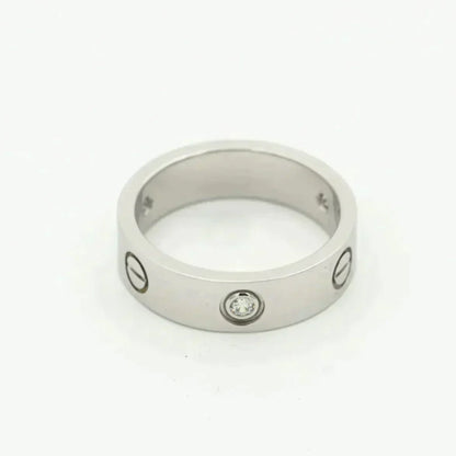 [Stars Jewelry]LOVE RING 5.5MM 3 DIAMONDS SILVER