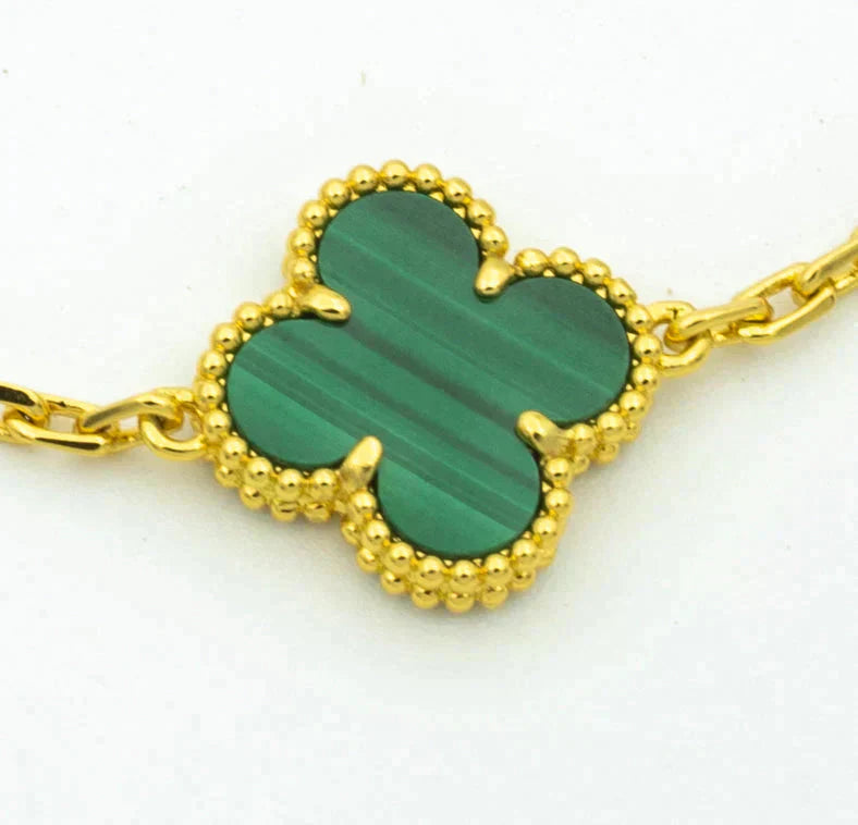 [Stars Jewelry] CLOVER 5 MOTIF MALACHITE BRACELET COLLECTION