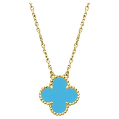 [Stars Jewelry]CLOVER 15MM VINTAGE TURQUOISE NECKLACE