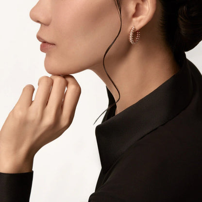 [Stars Jewelry]CLASH 6.4MM FULL DIAMOND SMALL EARRINGS