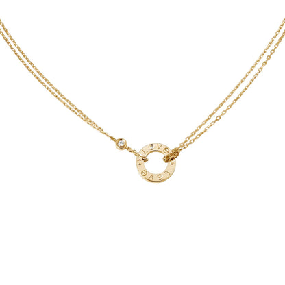 [Stars Jewelry]LOVE NECKLACE 16MM 2 DIAMONDS