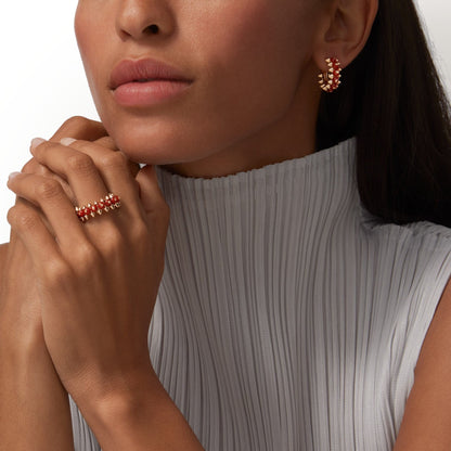[Stars Jewelry]CLASH 7.9MM AGATE CHALCEDONY EARRINGS