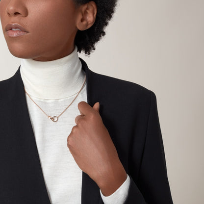 [Stars Jewelry]LOVE DOUBLE RING NECKLACE