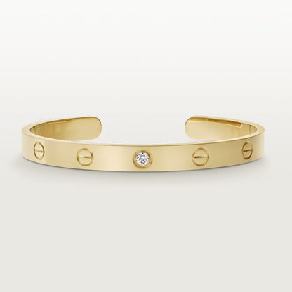 [Stars Jewelry]LOVE BRACELET 6.1MM 1 DIAMOND OPEN CUFF