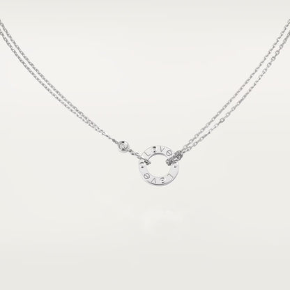 [Stars Jewelry]LOVE NECKLACE 16MM 2 DIAMONDS