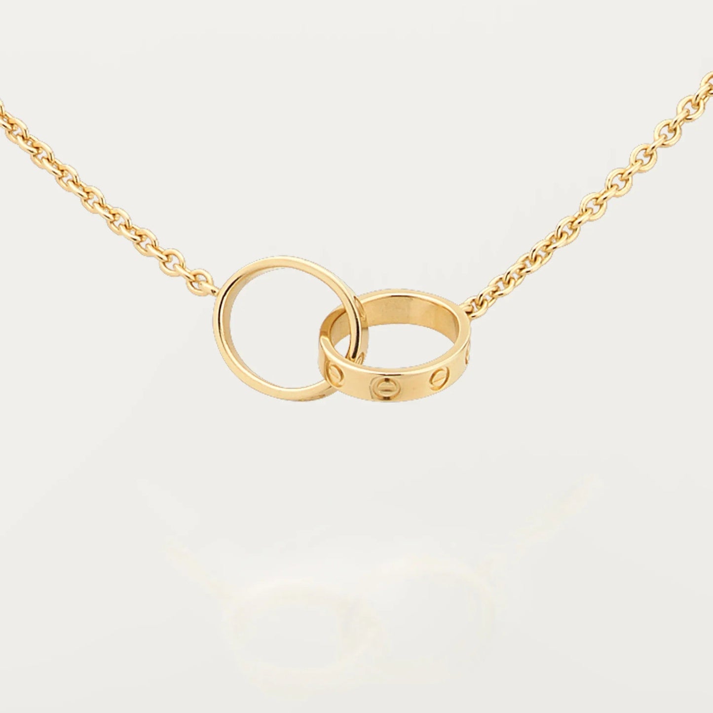 [Stars Jewelry]LOVE DOUBLE RING NECKLACE
