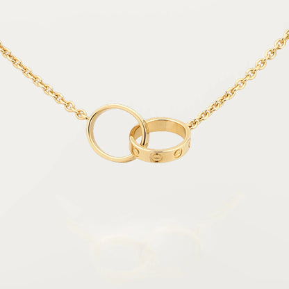 [Stars Jewelry]LOVE DOUBLE RING NECKLACE