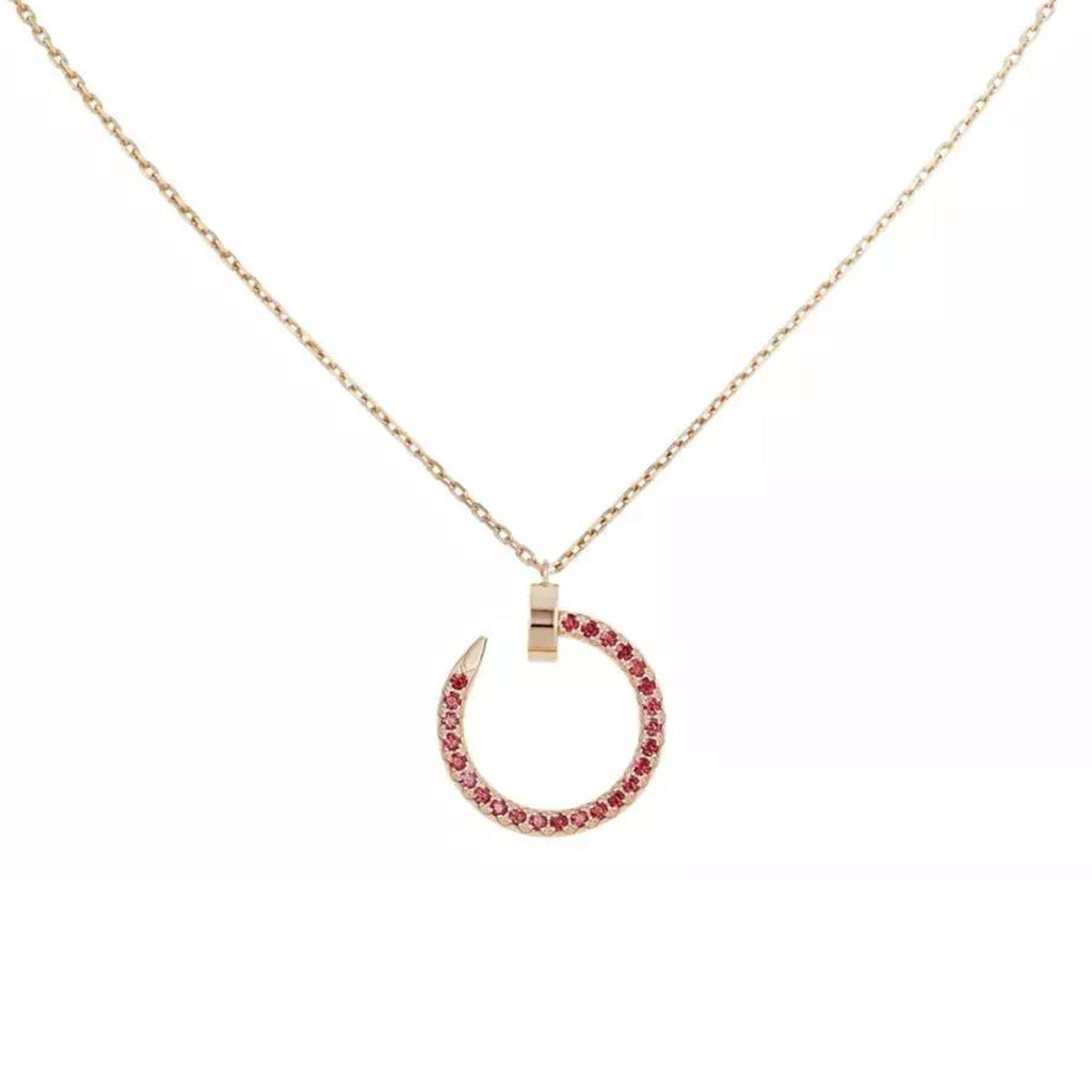 [Stars Jewelry]JUSTE NECKLACE RED FULL DIAMONDS