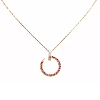 [Stars Jewelry]JUSTE NECKLACE RED FULL DIAMONDS