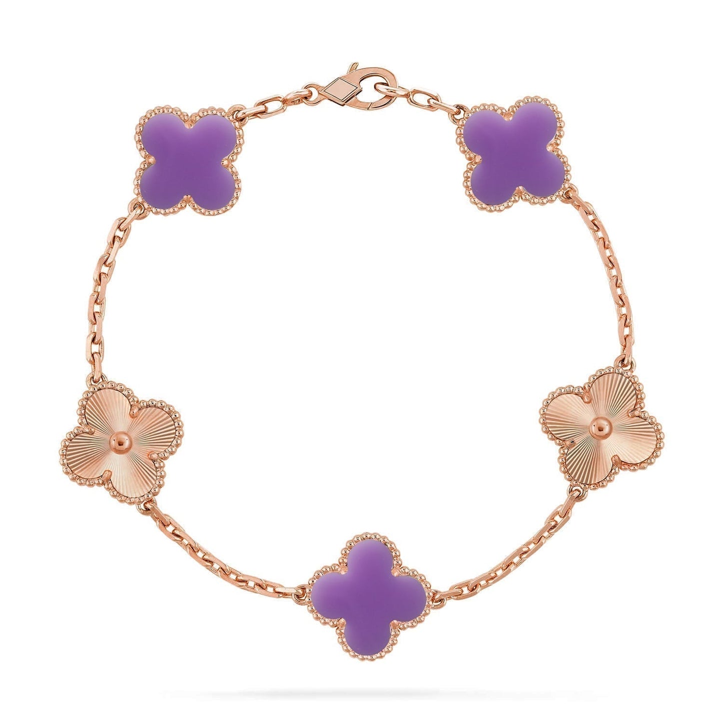 [Stars Jewelry]CLOVER 5 MOTIF LIGHT PURPLE BRACELET COLLECTION