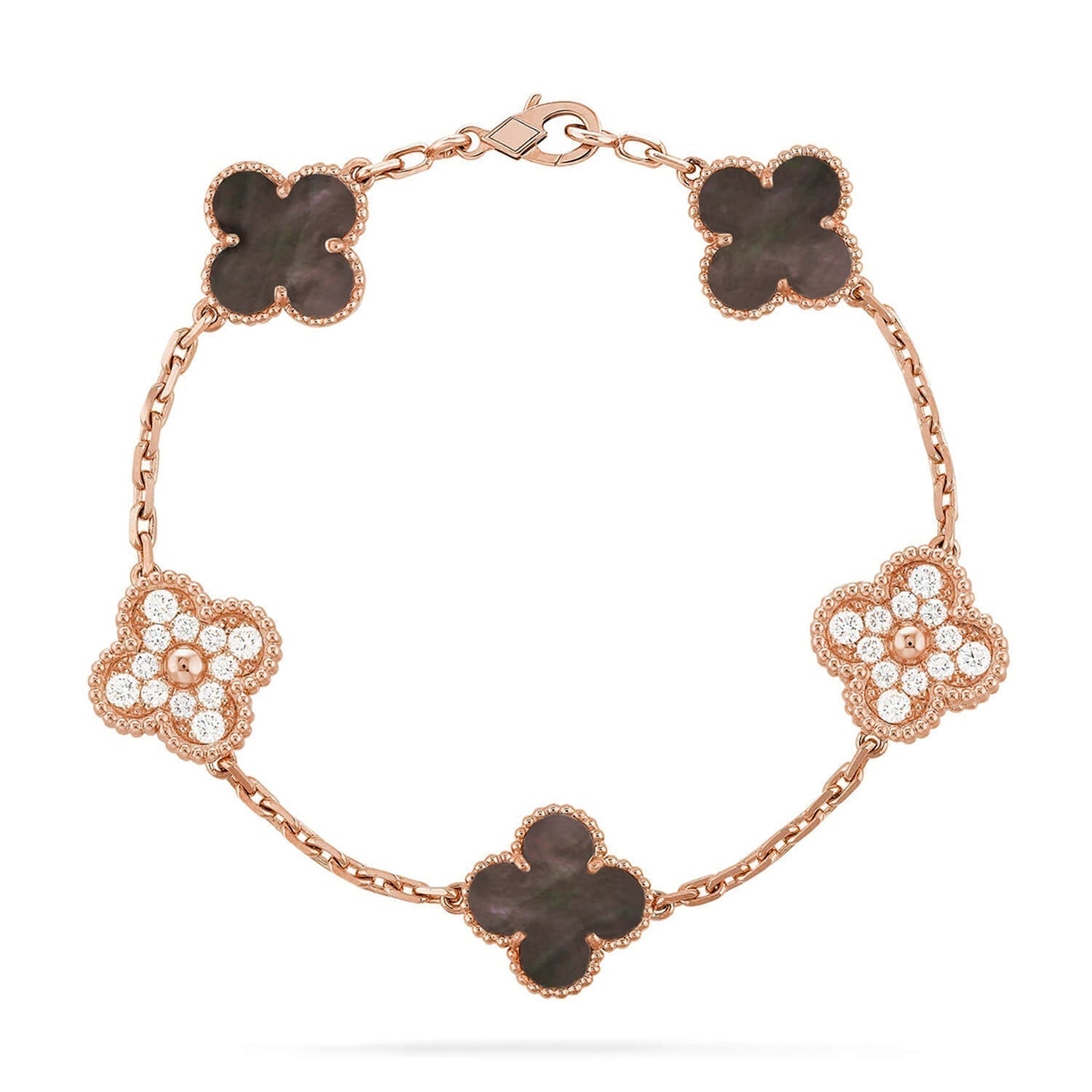 [Stars Jewelry] CLOVER 5 MOTIF GRAY MOP BRACELET COLLECTION