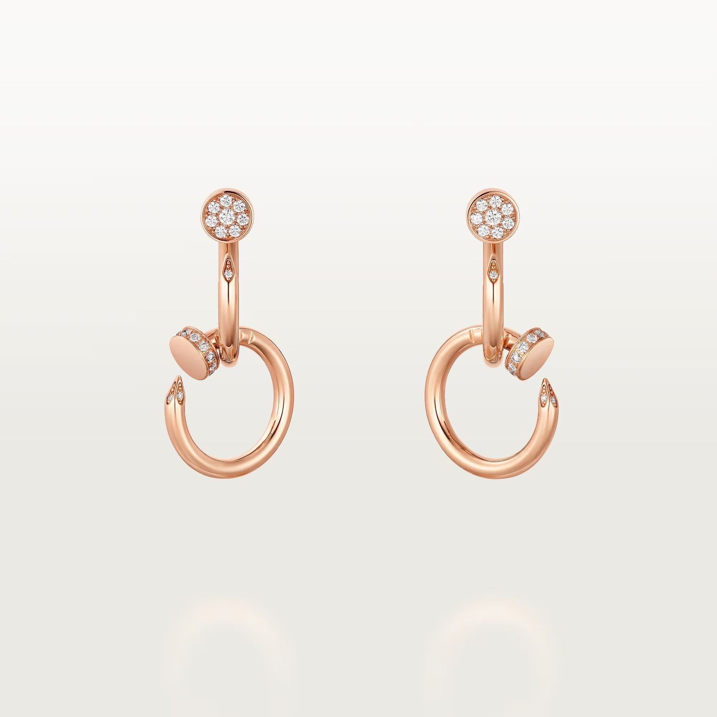 [Stars Jewelry]JUSTE HALF DIAMOND DOUBLE EARRINGS