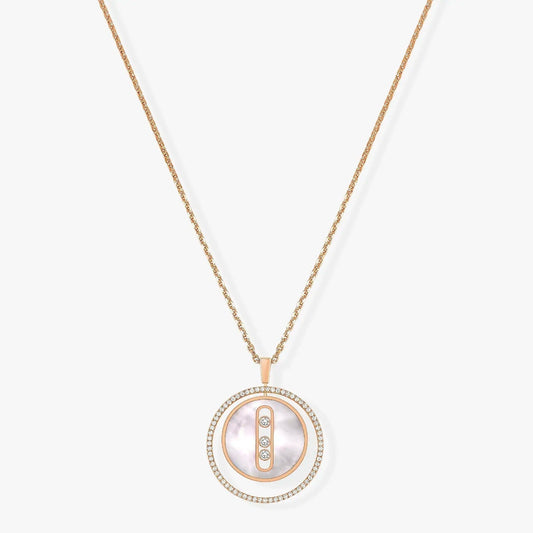 [Stars Jewelry]LUCKY MOVE MM NACRE BLANCHE DIAMOND NECKLACE