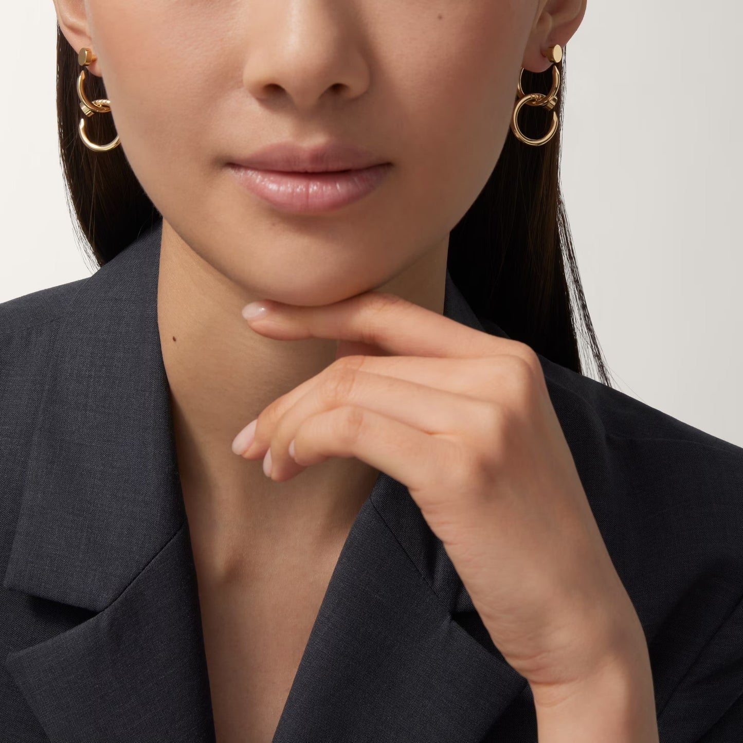 [Stars Jewelry]JUSTE NO DIAMOND DOUBLE EARRINGS