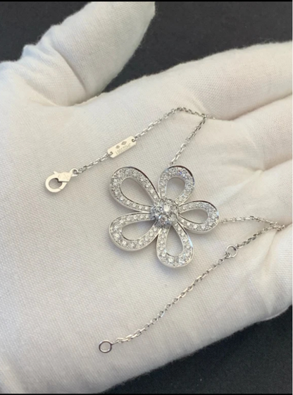 [Stars Jewelry]Flowerlace Diamond Pavé NECKLACE