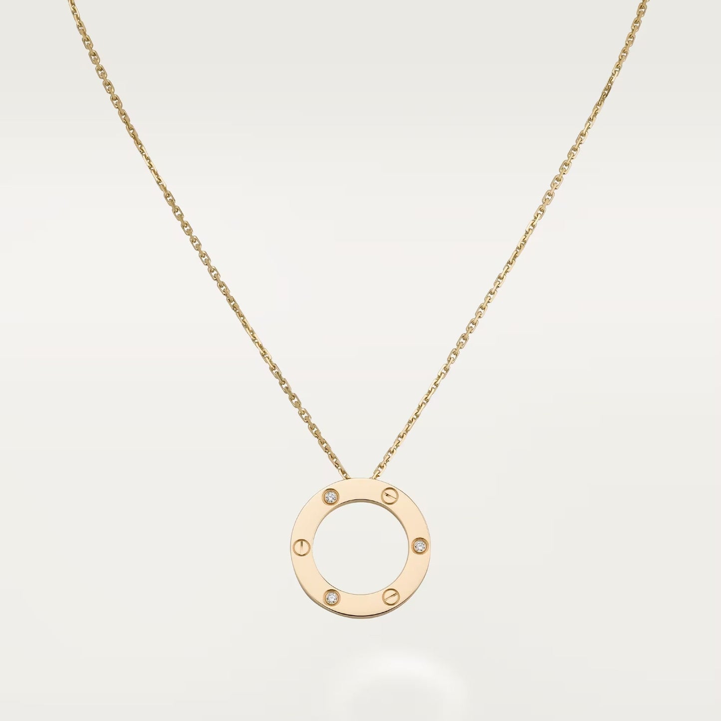 [Stars Jewelry]LOVE NECKLACE 16MM 3 DIAMONDS