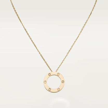 [Stars Jewelry]LOVE NECKLACE 16MM 3 DIAMONDS