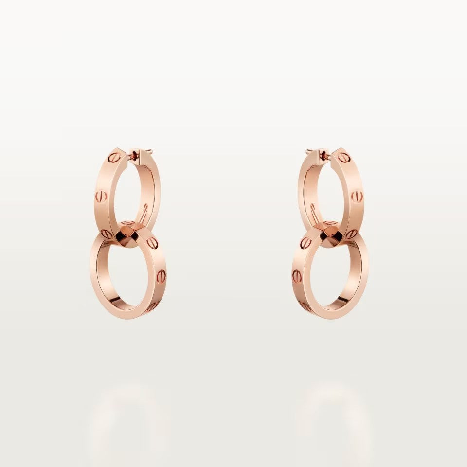 [Stars Jewelry]LOVE 3.3MM DANGLE EARRINGS