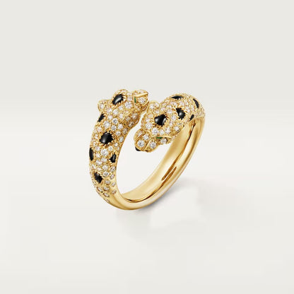 [Stars Jewelry]PANTHERE DOUBLE HEADED FULL DIAMOND  RING