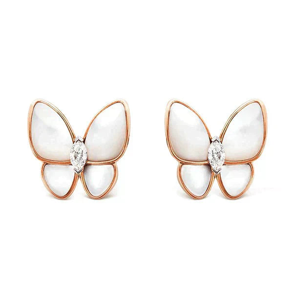 [Stars Jewelry]BUTTERFLY MOP DIAMOND EARRINGS