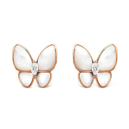[Stars Jewelry]BUTTERFLY MOP DIAMOND EARRINGS