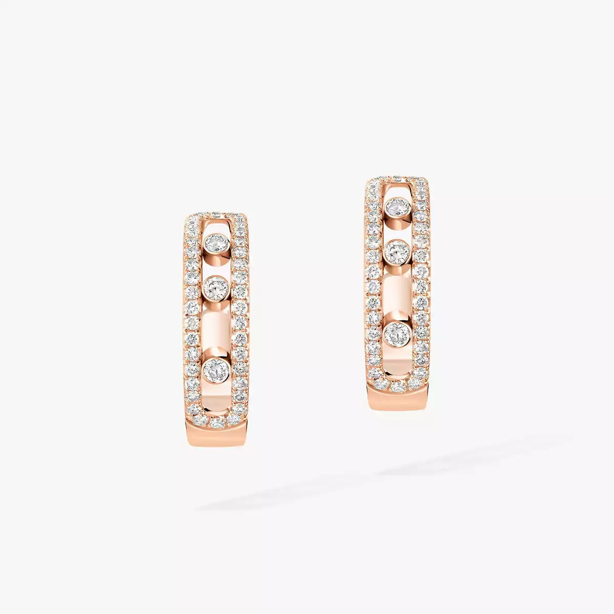 [Stars Jewelry]Diamond Pave_ Hoop Earrings Move