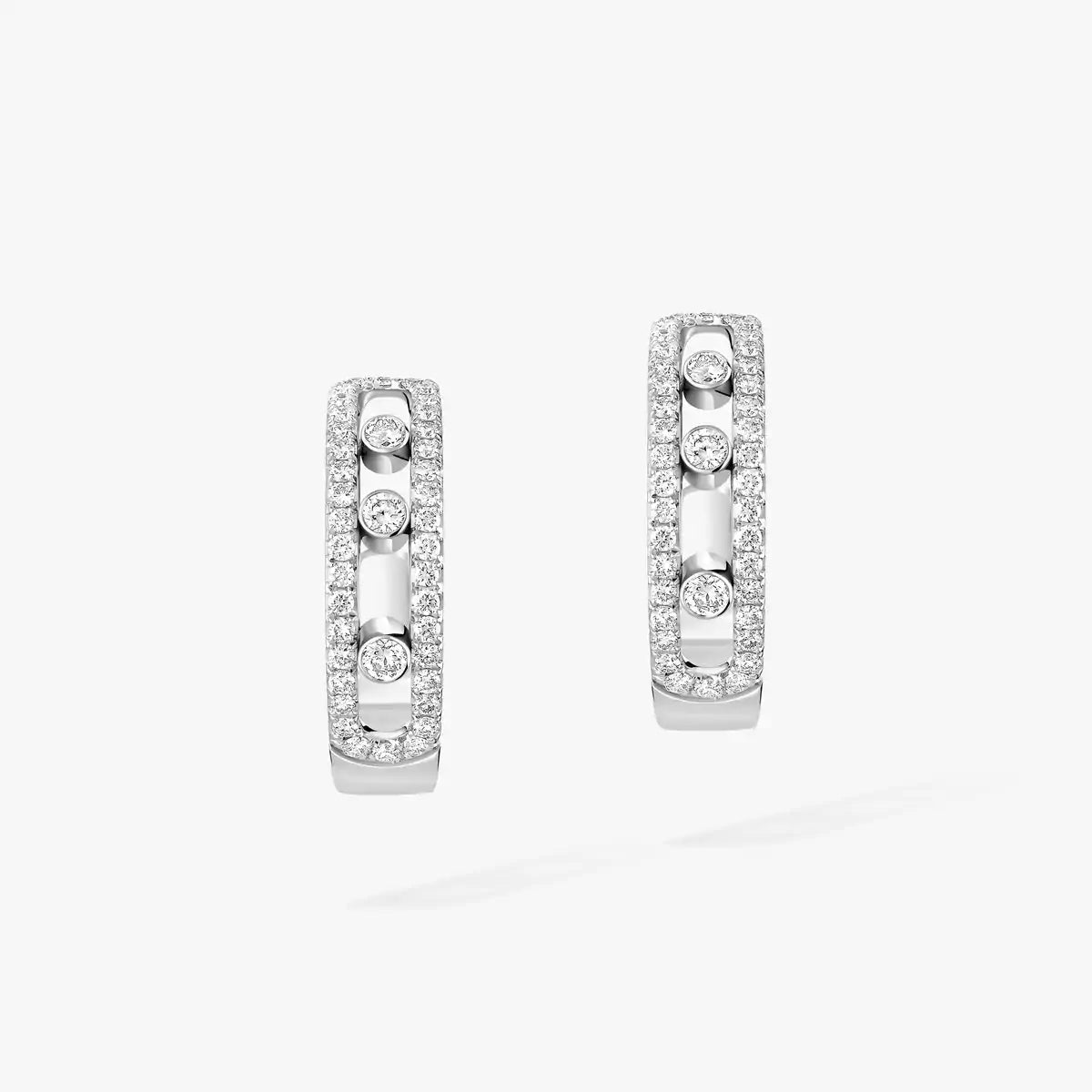 [Stars Jewelry]Diamond Pave_ Hoop Earrings Move