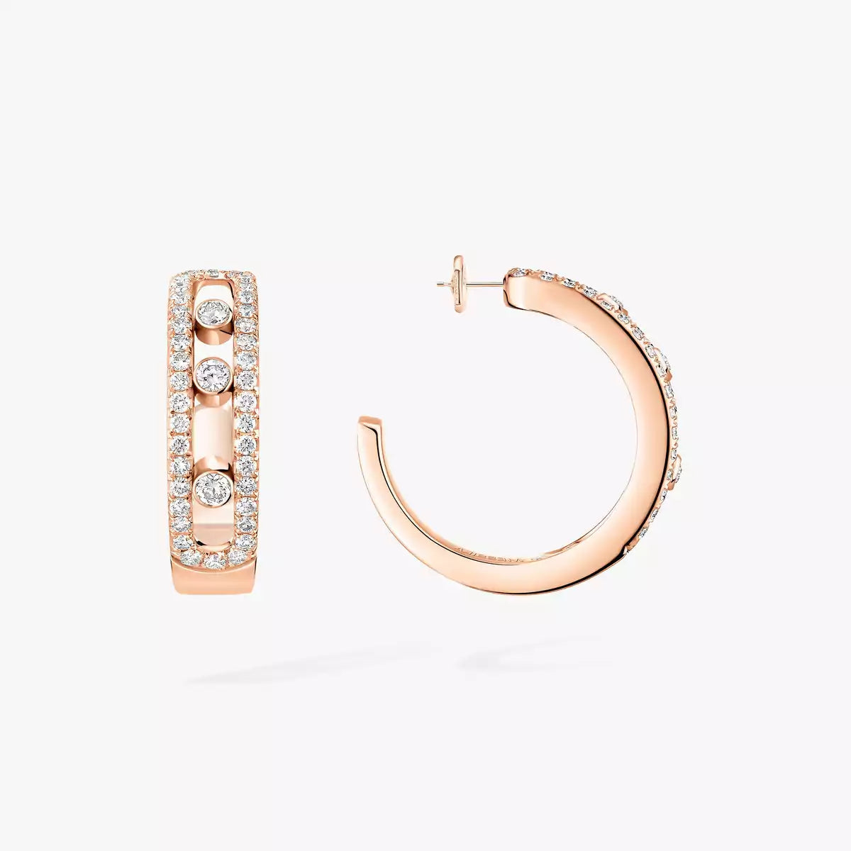 [Stars Jewelry]Diamond Pave_ Hoop Earrings Move