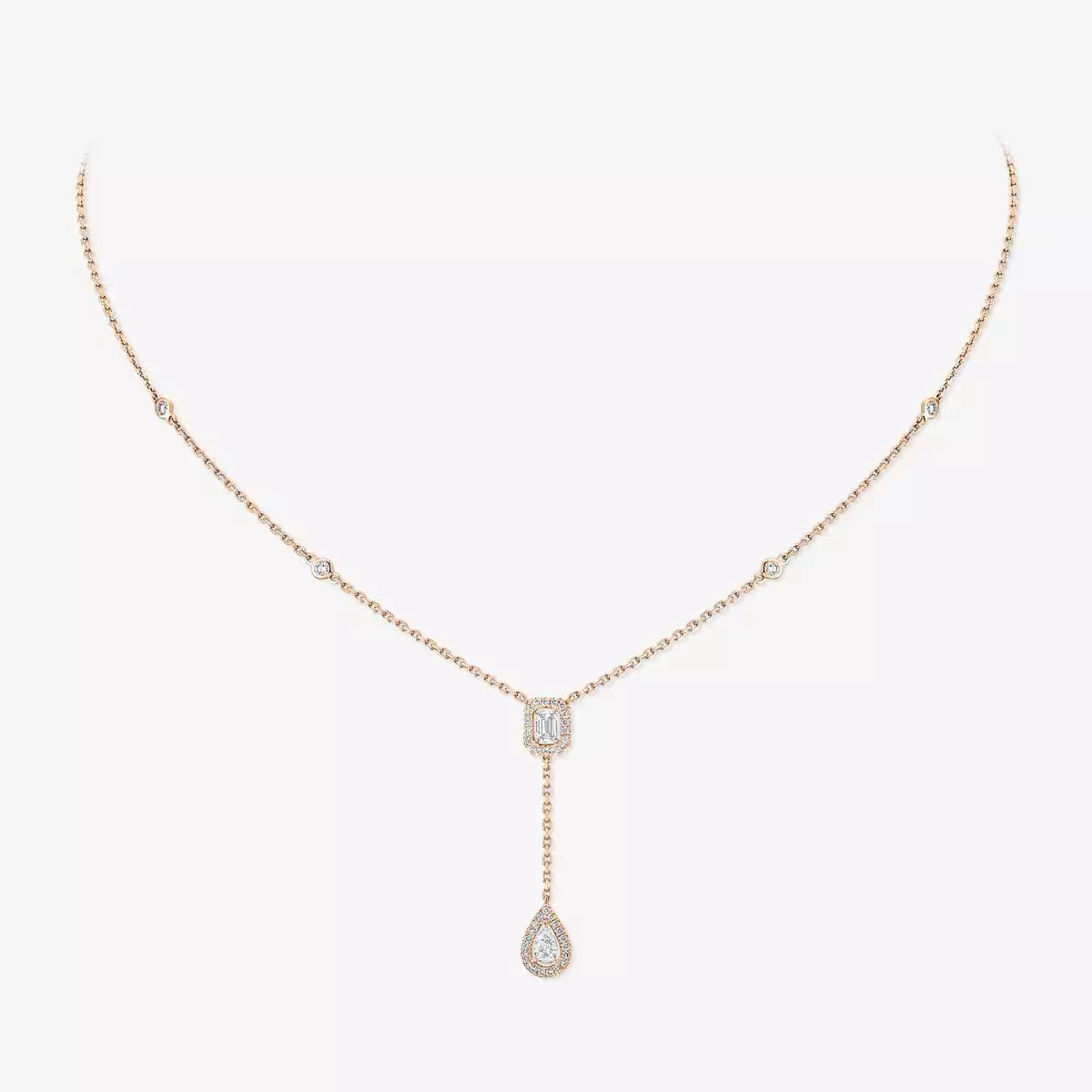[Stars Jewelry]Gold Diamond Tie Necklace