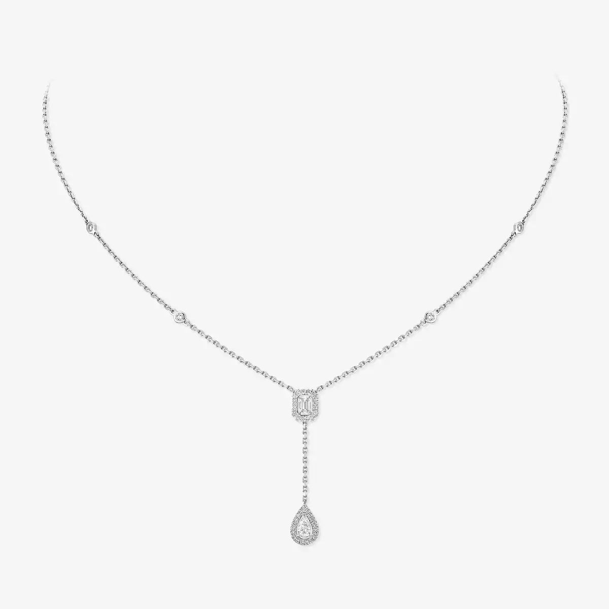 [Stars Jewelry]Gold Diamond Tie Necklace