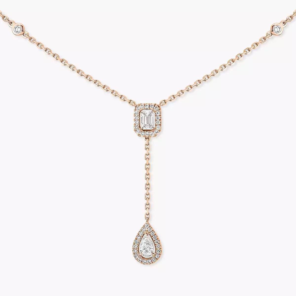 [Stars Jewelry]Gold Diamond Tie Necklace