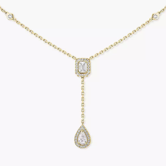 [Stars Jewelry]Gold Diamond Tie Necklace