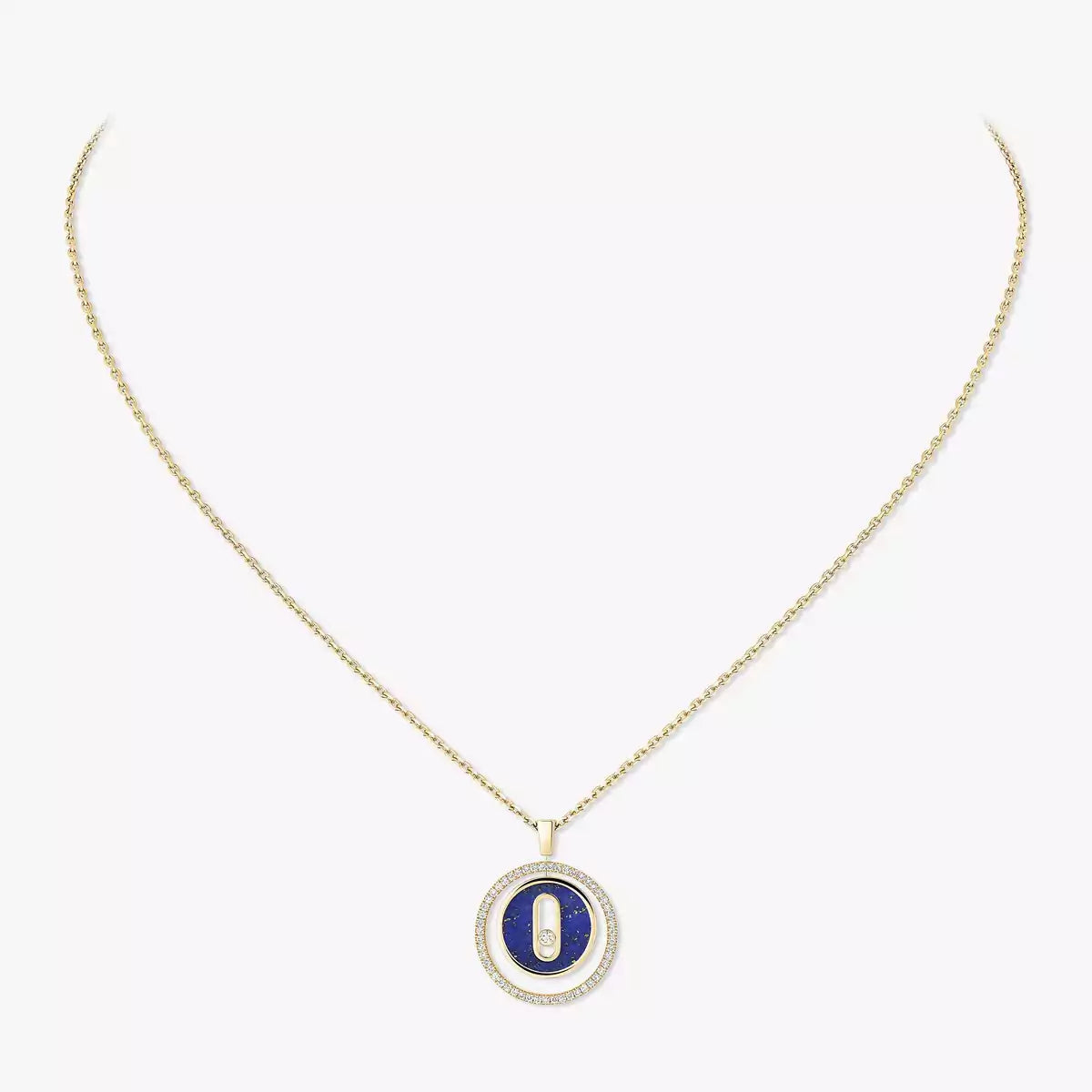 [Stars Jewelry]Lucky Move Diamond Necklace in Rose Gold and White Mother-of-Pearl
