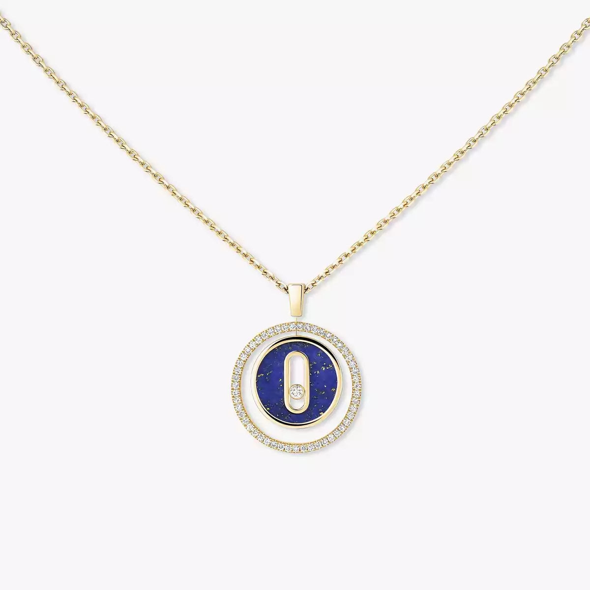 [Stars Jewelry]Lucky Move Diamond Necklace in Rose Gold and White Mother-of-Pearl